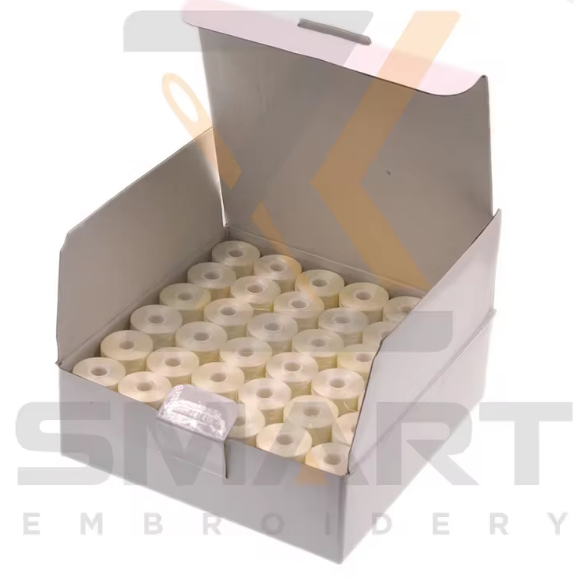 144 Pieces L Size White Color Pre-wound Bobbins Embroidery Machine Parts