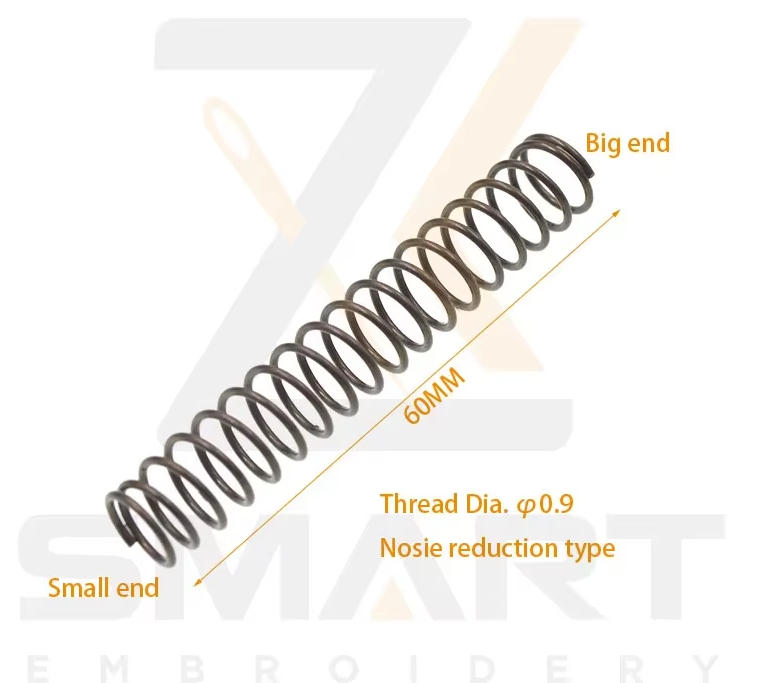 Presser Foot Return Spring Noise Reduction Type Thread Dia. 0.9MM Length 60MM Tajima SWF Chinese Embroidery Machine Parts