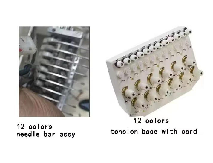 12 colors needle bar ass'y and tension base with card China Embroidery Machine spare Parts